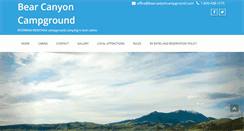 Desktop Screenshot of bearcanyoncampground.com